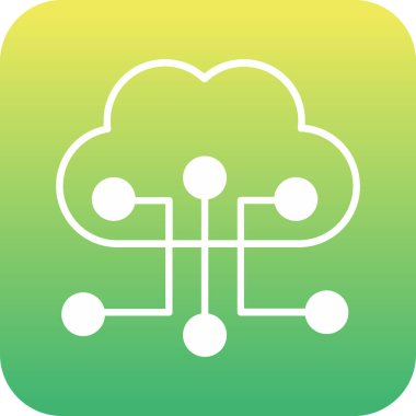 Bulut Yapılandırma Web simgesi, vektör illüstrasyonu