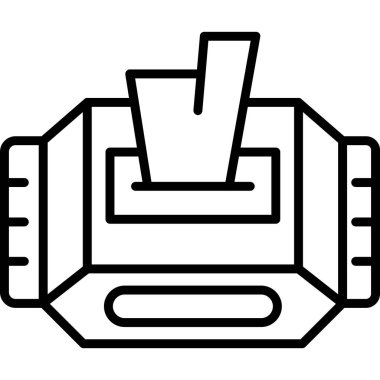 Araba motoru simgesi. Web için araba vektör simgelerinin özet çizimi