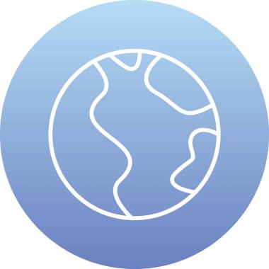 Dünya gezegeni vektör simgesi