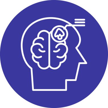 beyin ikonu vektör illüstrasyonu