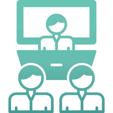 İş ekibi toplantısının vektör illüstrasyonu