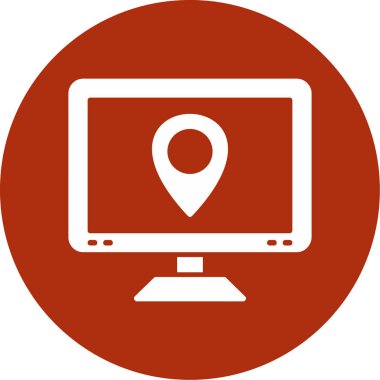 harita simgesinin vektör illüstrasyonu