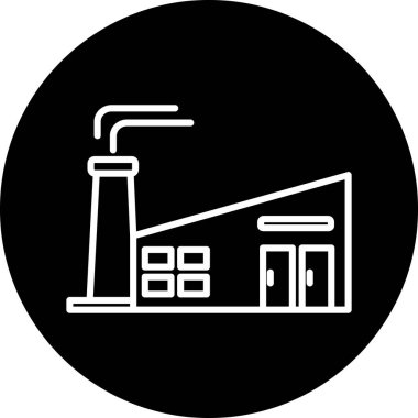 Bir bina simgesinin vektör illüstrasyonu