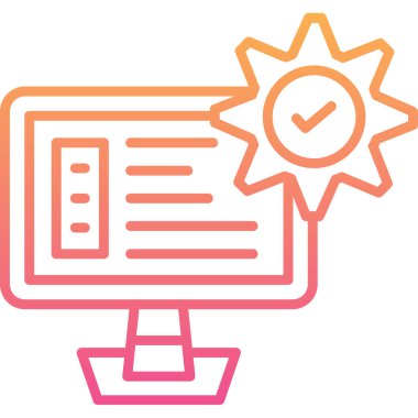 Kontrol listesi. Web simgesi basit illüstrasyon