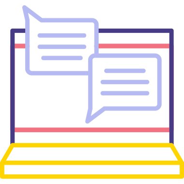 Konuş. Web simgesi vektör illüstrasyonu