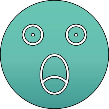 yüz simgesi ve vektör illüstrasyonu beyaz arkaplanda izole edildi