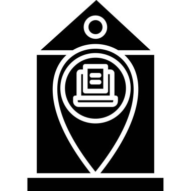 pusula konum haritası simgesi ana hat biçiminde