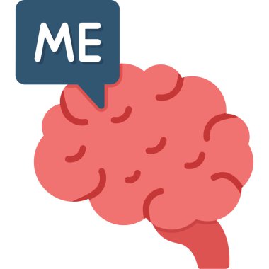 Beyin. Web simgesi basit illüstrasyon