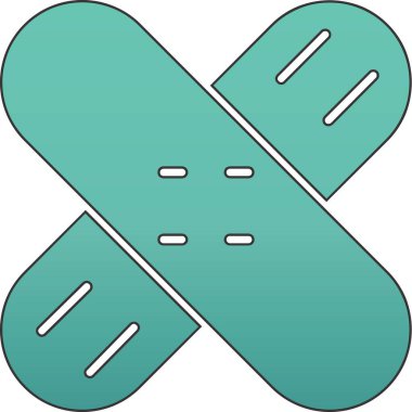 Tıbbi bir ikon. Web için tıp vektör simgelerinin basit illüstrasyonu