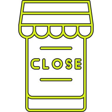 Dükkan ikonu. Basit resimleme