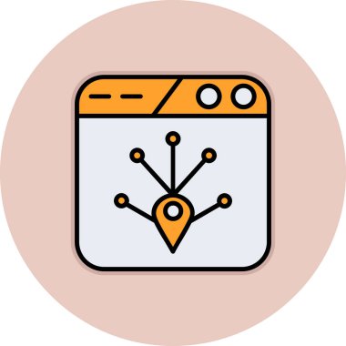 Ağ simgesi. navigasyonun vektör çizimi