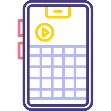 Akıllı telefon. Web simgesi basit illüstrasyon