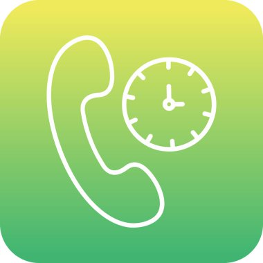 güzel çağrı merkezi vektör çizgisi simgesi