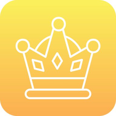 vektör altın taç simgesi