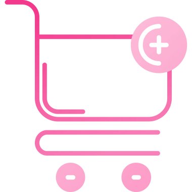 Sepet ekle. Web simgesi vektör illüstrasyonu