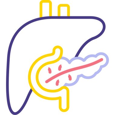 Karaciğer. Web simgesi basit illüstrasyon
