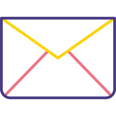 zarf e- posta simgesi vektör illüstrasyon logosu