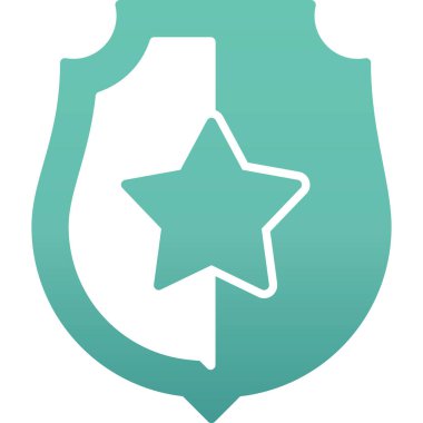 Rozet rozet simgesi düz stil