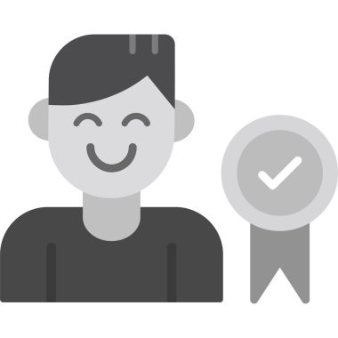 Ödülü rozet vektör simgesi