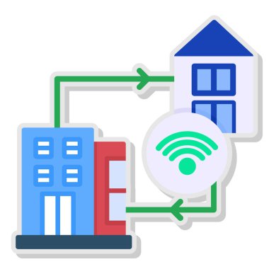 Wifi simgesi, vektör illüstrasyonu