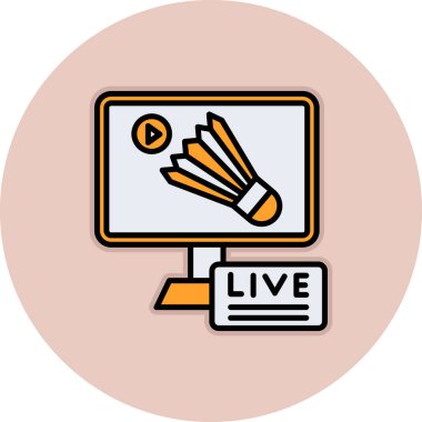 çevrimiçi webinar renk çizgisi simgesi. Online öğrenme. Online öğrenme işareti. İzole vektör çizimi. Uygulama için web sayfası, düğme.