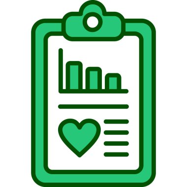 Kalp ikonu vektör illüstrasyonu