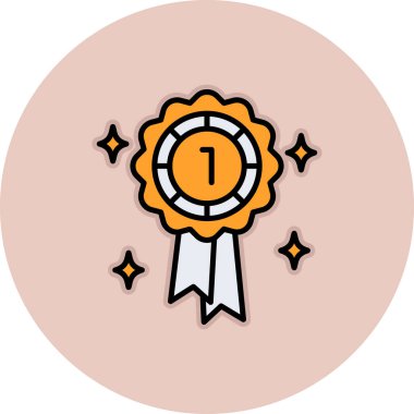 Madalya ikonu. vektör illüstrasyonu