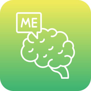 Soyut arkaplanda beyin simgesi izole edildi