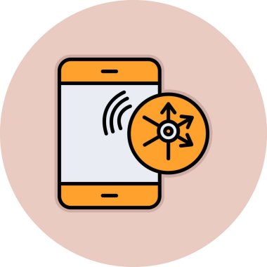 wifi simgesi vektör illüstrasyon tasarımlı akıllı telefon