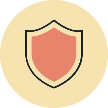 Simgeli modern kalkanın vektör illüstrasyonu