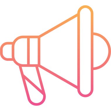 Megafon. Web simgesi basit illüstrasyon