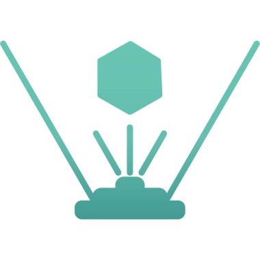 yeşil uydu simgesi. Web tasarımı için yeşil uydu vektör simgelerinin düz çizimi