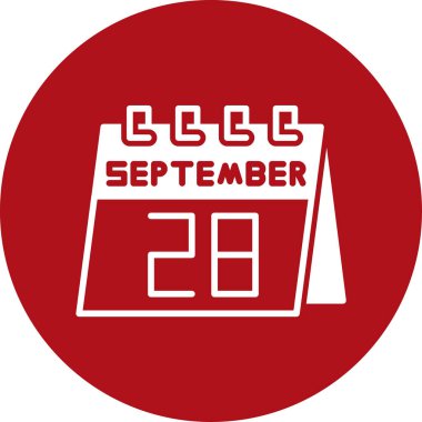 Takvim simgesi tasarımı, vektör illüstrasyonu