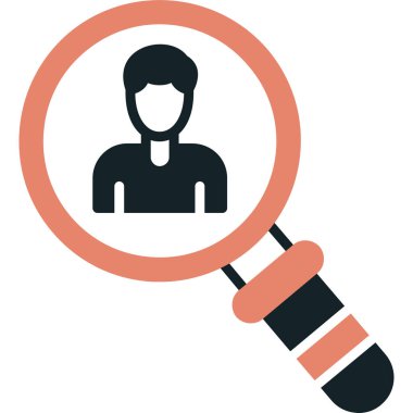 İnsan kafası illüstrasyonlu büyüteç