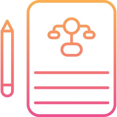 Belge simgesinin vektör illüstrasyonu