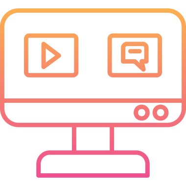 izleyici ikon vektör illüstrasyonu