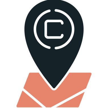 harita konumu simgesi düz simgesi