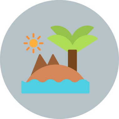 Yaz. Web simgesi basit illüstrasyon