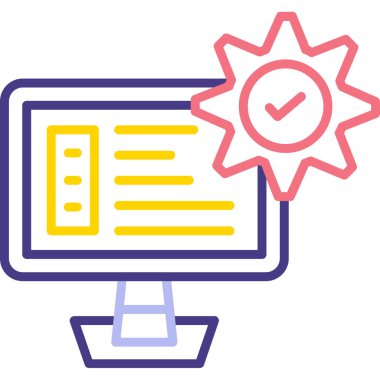 dizüstü bilgisayar simgesi, vektör illüstrasyonu basit tasarım