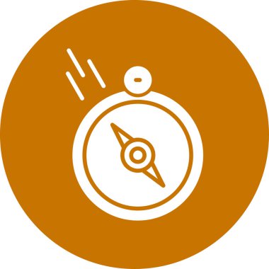 Pusula. Web simgesi basit illüstrasyon