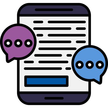 Konuş. Web simgesi basit illüstrasyon