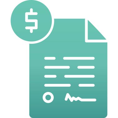 Bill düz simgesi beyaz arkaplanda izole edildi, vektör resimleme