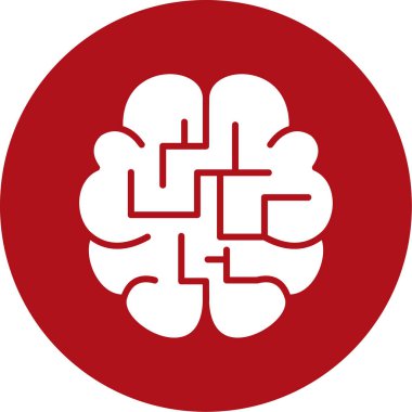 beyin ikonu vektör illüstrasyonu