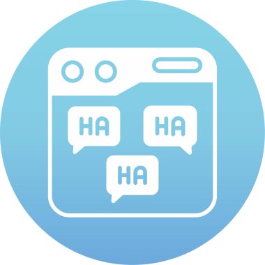 Happy chat simgesi, modern biçim tasarımı