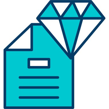 Elmas. Web simgesi basit illüstrasyon