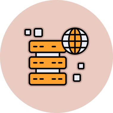 genel ağ simgesi, vektör illüstrasyonu