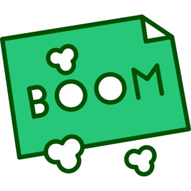 Serbest çizim çizgi film bum işareti