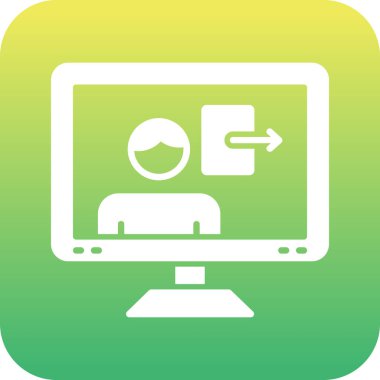 vektör lcd simgesi illüstrasyonu