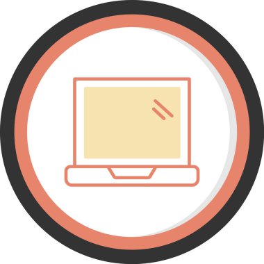 Bilgisayar. Web simgesi basit illüstrasyon