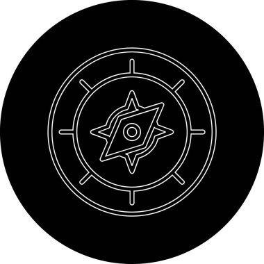 pusula web simgesi basit vektör resimlemesi